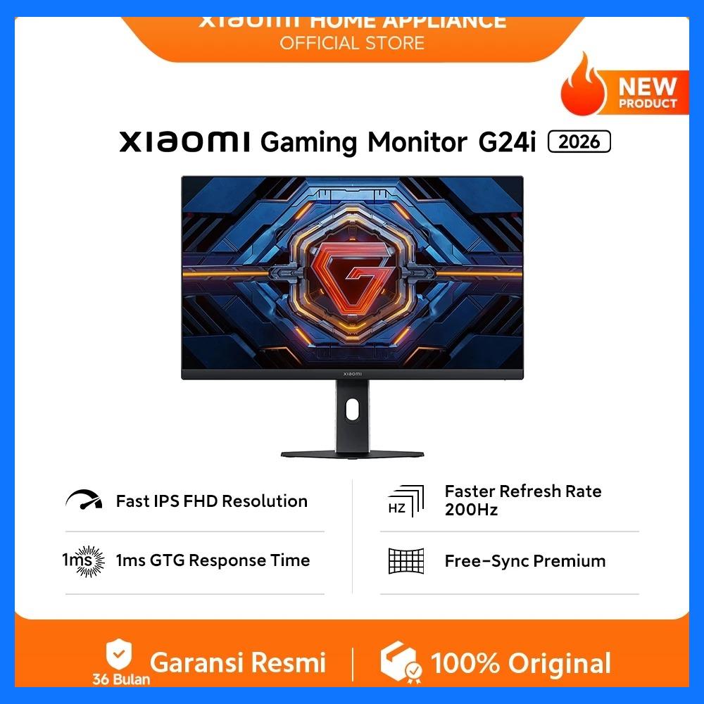 Xiaomi Gaming Monitor G24i 2026 | Fast IPS FHD Resolution | Faster Refresh Rate 200Hz | 1ms GTG Response Time | Free-Sync