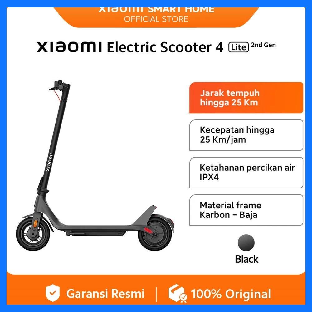 Official Xiaomi Electric Scooter 4 Lite | Generasi 2 | Jarak tempuh 25 Km | 300W | Skuter listrik