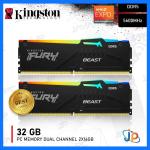 Memory Kingston Fury Beast RGB PC44800 5600Mhz DDR5 32GB - 2x16GB Ram
