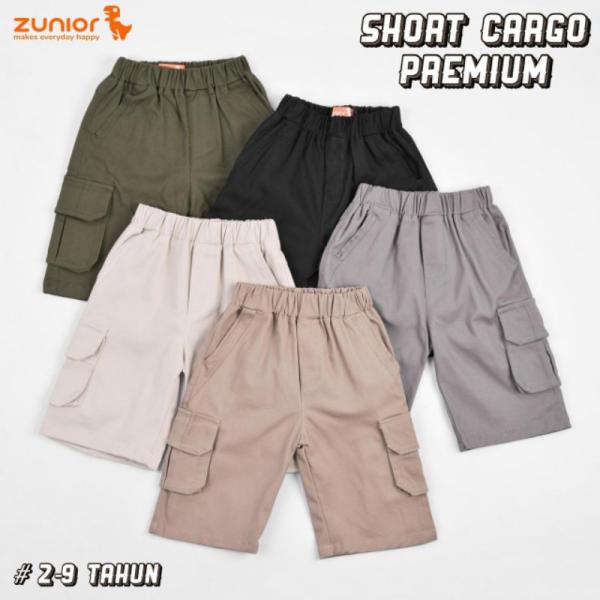 Celana Cargo Pendek Anak Laki-laki dan Perempuan 2-9 tahun Merk Zunior / Cargo Short Zunior