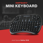 Taffware Keyboard Wireless Mini 2.4GHz with Touchpad Air Mouse - i8